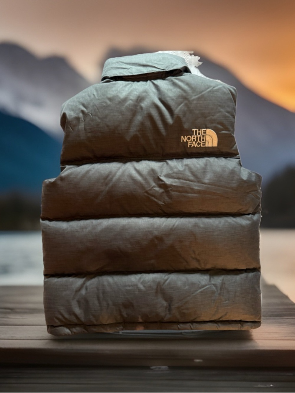 Vintage North Face Nuptse 700 Fill Goose Down Puffer Vest Women’s Small Gray - Picture 2 of 14